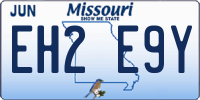 MO license plate EH2E9Y