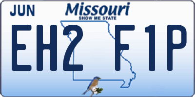 MO license plate EH2F1P