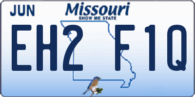 MO license plate EH2F1Q