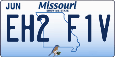 MO license plate EH2F1V