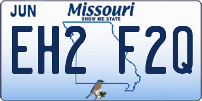 MO license plate EH2F2Q