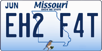MO license plate EH2F4T