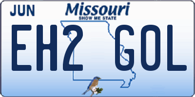 MO license plate EH2G0L