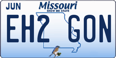 MO license plate EH2G0N