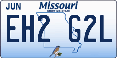 MO license plate EH2G2L