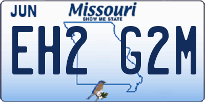 MO license plate EH2G2M