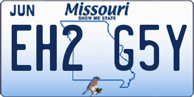 MO license plate EH2G5Y