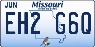 MO license plate EH2G6Q