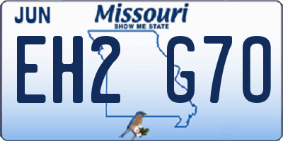MO license plate EH2G7O
