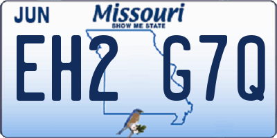 MO license plate EH2G7Q