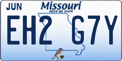 MO license plate EH2G7Y