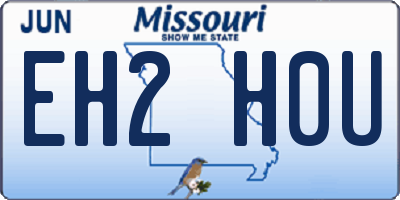 MO license plate EH2H0U