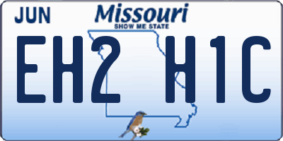 MO license plate EH2H1C
