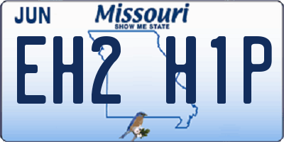 MO license plate EH2H1P