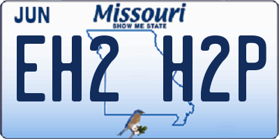 MO license plate EH2H2P