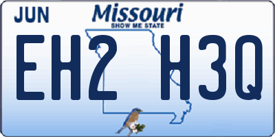 MO license plate EH2H3Q