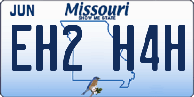 MO license plate EH2H4H