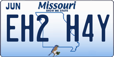 MO license plate EH2H4Y