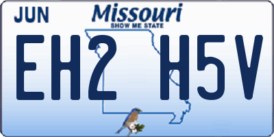 MO license plate EH2H5V