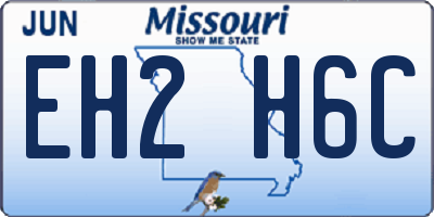 MO license plate EH2H6C