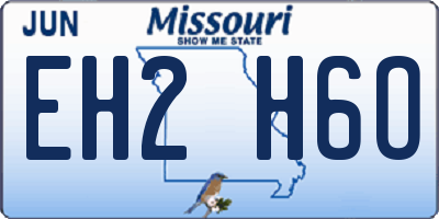 MO license plate EH2H6O