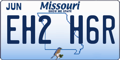 MO license plate EH2H6R