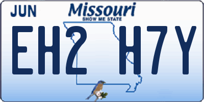 MO license plate EH2H7Y