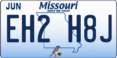 MO license plate EH2H8J