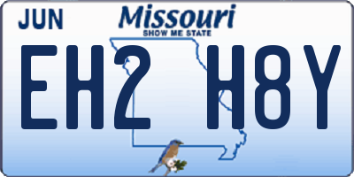 MO license plate EH2H8Y