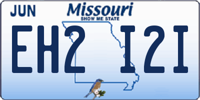 MO license plate EH2I2I