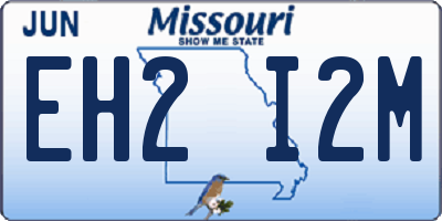 MO license plate EH2I2M