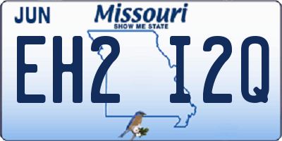 MO license plate EH2I2Q