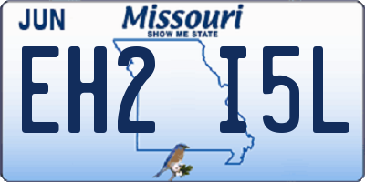 MO license plate EH2I5L