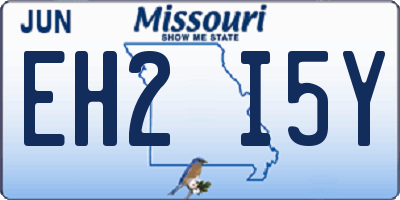 MO license plate EH2I5Y