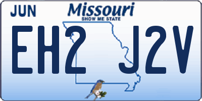 MO license plate EH2J2V