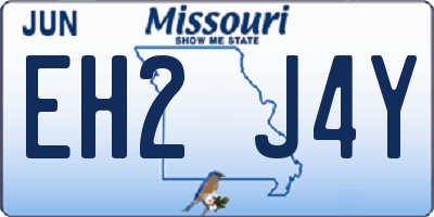 MO license plate EH2J4Y