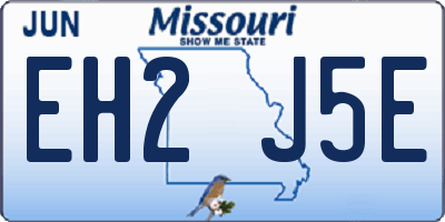 MO license plate EH2J5E