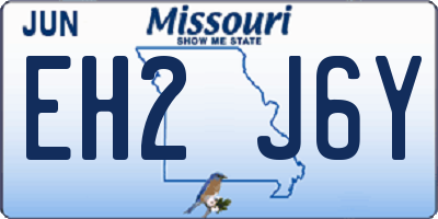 MO license plate EH2J6Y