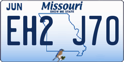 MO license plate EH2J7O