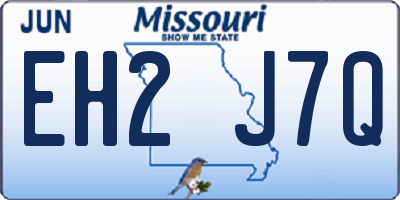 MO license plate EH2J7Q