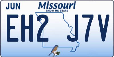 MO license plate EH2J7V