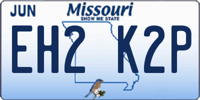MO license plate EH2K2P