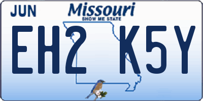 MO license plate EH2K5Y