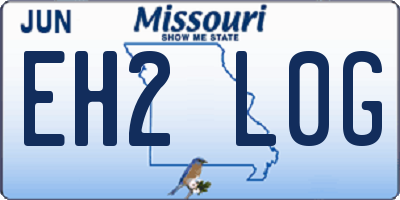 MO license plate EH2L0G