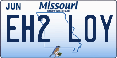 MO license plate EH2L0Y