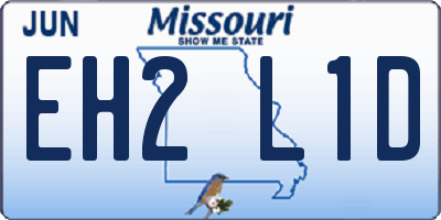 MO license plate EH2L1D