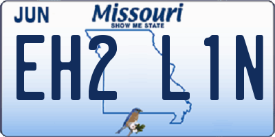 MO license plate EH2L1N