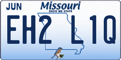 MO license plate EH2L1Q