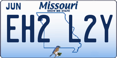 MO license plate EH2L2Y
