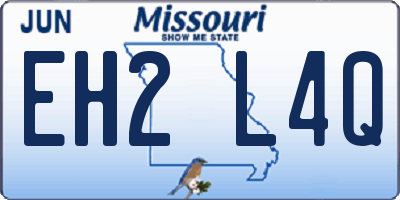 MO license plate EH2L4Q